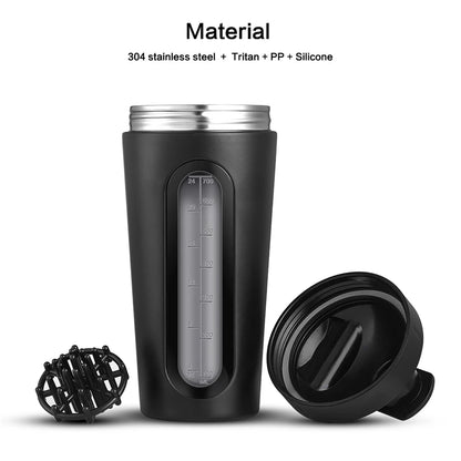 LOGO Custom Whey Protein Powder Sports Shaker Bottle Tainless Steel Shaker Bottle Leakproof Gym Nutrition Vacuum Blender Cup